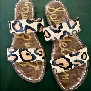 Sam Edelman Animal Print Slide Sandals-New, never worn